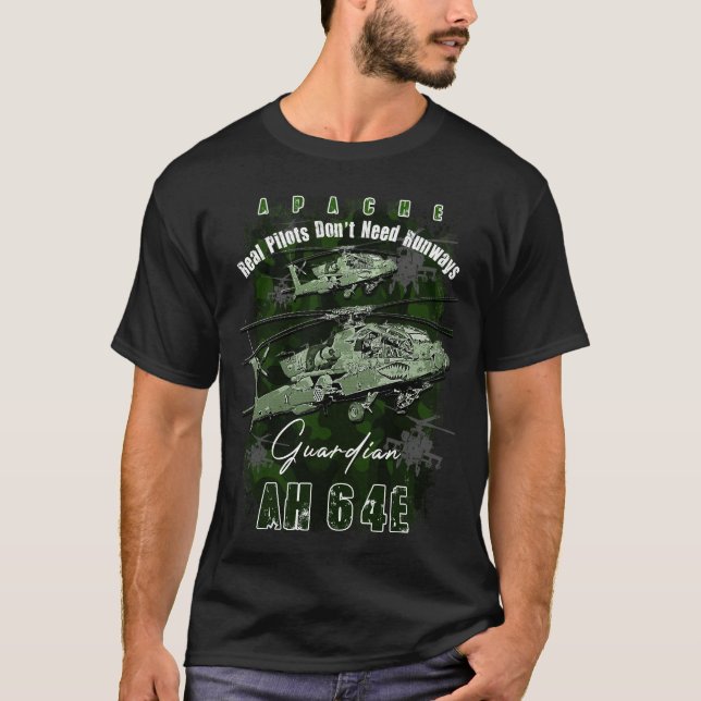 T-shirt AH64 Apache Us Air Force (Devant)