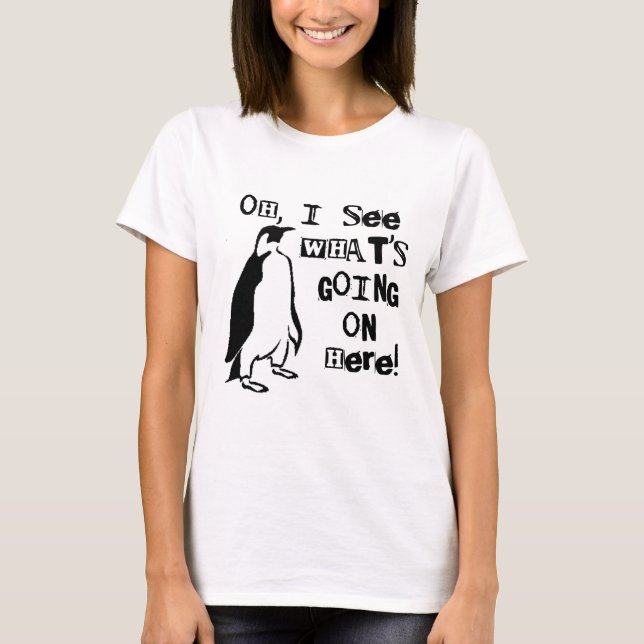 T-shirt Ah, je vois que se passe-t-il (Devant)