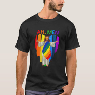 T-shirt Ah Men Gay Jesus Fierté sans honte LGBT Tee