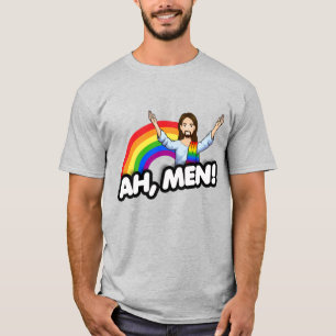 T-shirt Ah Men - Jésus arc-en-ciel