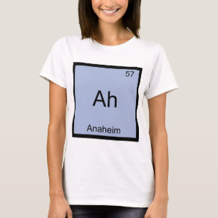 T-shirt Ah - Tee du symbole de l'élément de chimie de la v