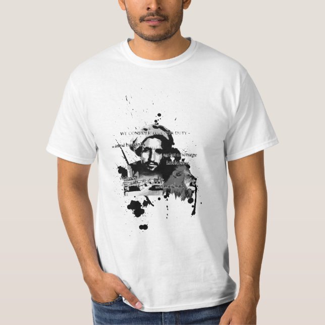 T-shirt Ahmed Shah Massoud - lion de Panjshir (Devant)