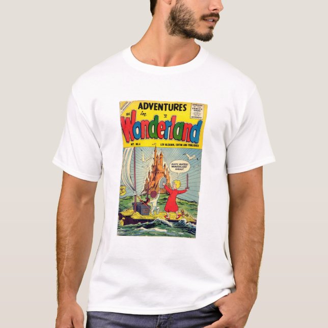 T-shirt Ahoy - Île - Retro Comics - Génie de la Lampe (Devant)