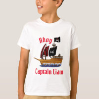 Ahoy Pirate Ship Captain Personnaliser le nom