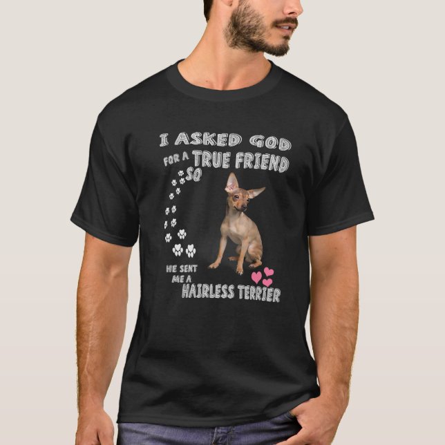 T-shirt AHT Chien Citer Maman Papa Imprimer, mignonnes che (Devant)