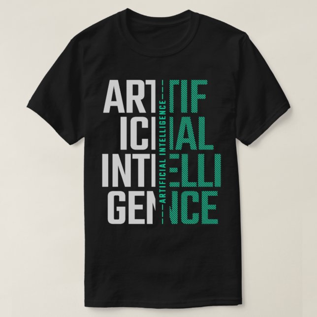 T-shirt AI Artificial Intelligence Futuristic Nerd Gift  (Design devant)