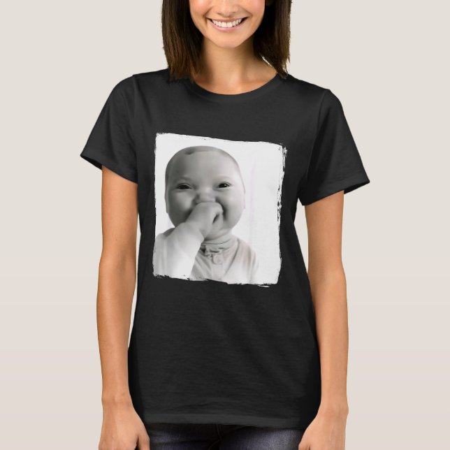 T-shirt Ai Baby Giggling Holding Back Laugh Funny Viral Ge (Devant)