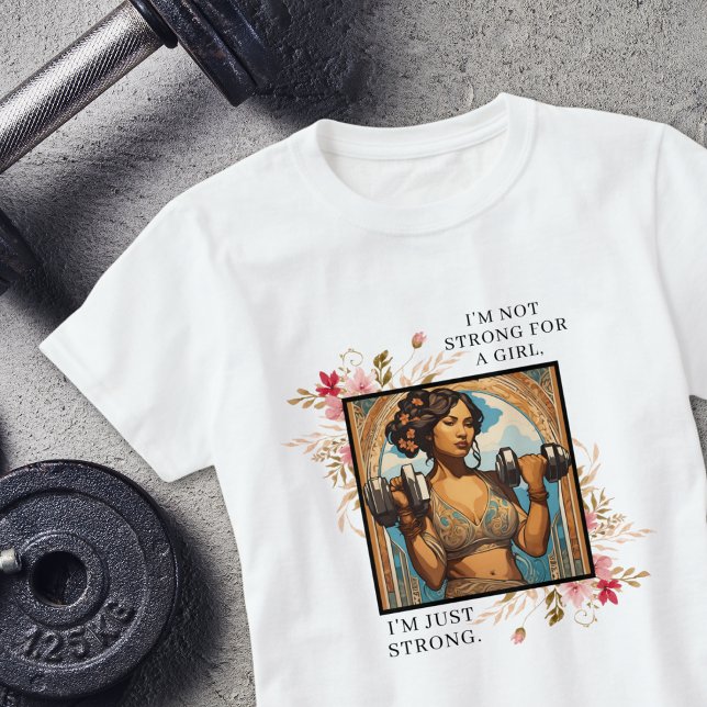 T-shirt AI GEN Femme Poids Lifter Inspirationnel (Créateur téléchargé)