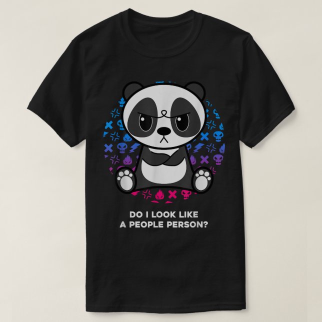 T-shirt Ai-Je L'Air D'Une Personne Grumpy Nerd Panda B (Design devant)