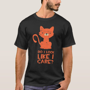 T-shirt Ai-Je L'Air Que Je M'Occupe Sarcasme Visage Chat F