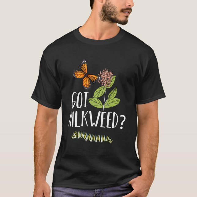 T-shirt Ai Milkweed Monarch Butterfly Caterpillar Lover G (Devant)