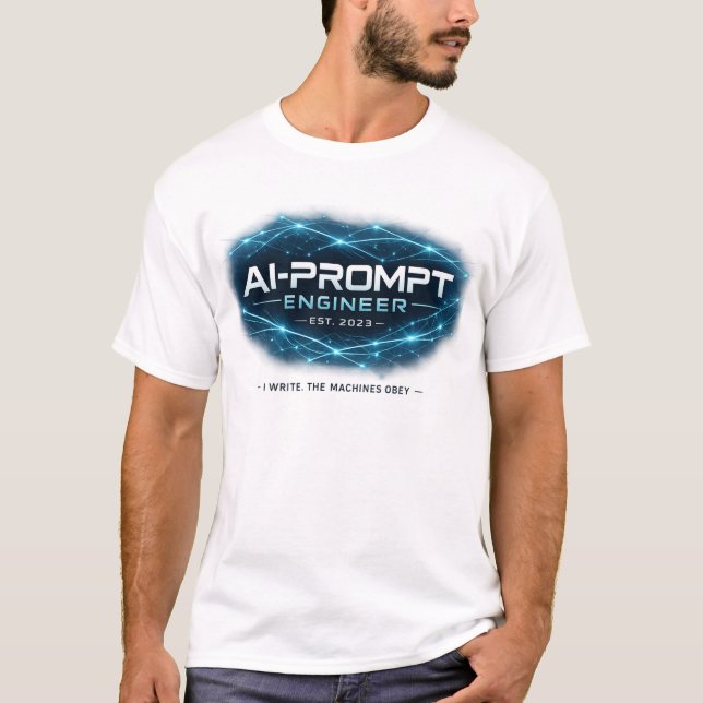T-shirt AI-Prompt Engineer Est. 2023 Funny Tech Job Humor  (Devant)