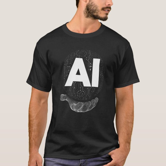T-shirt Ai Roboter Main Ordinateur Main Scifi (Devant)