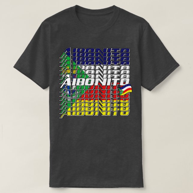 T-shirt Aibonito Cascade texte 1 (Design devant)