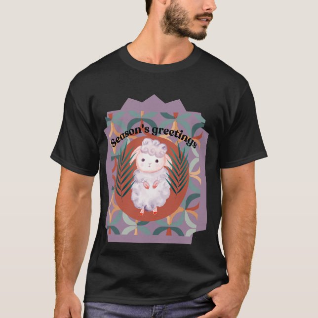 T-shirt Aïd Al-Adha en rose — Une touche artistique joyeus (Devant)