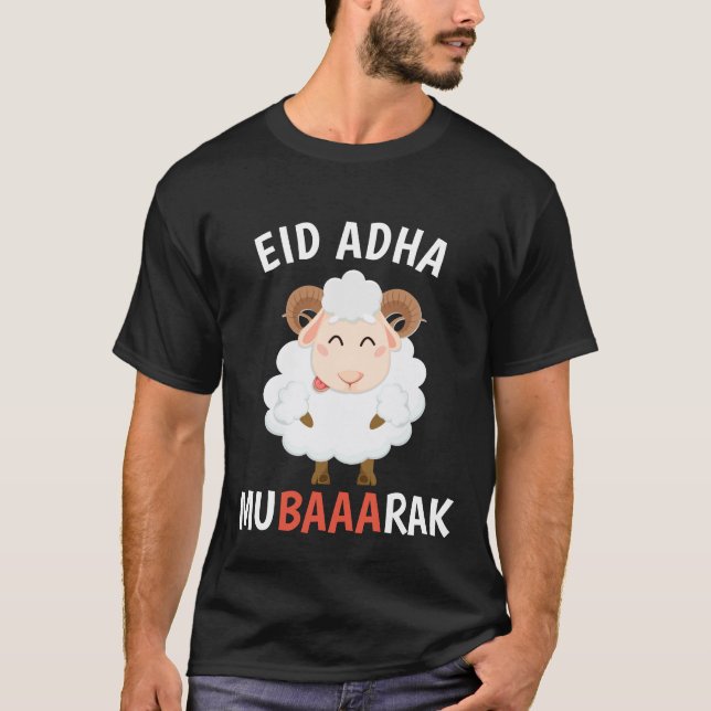 T-shirt Aïd Al Adha Moubarak Pour Musulman (Devant)