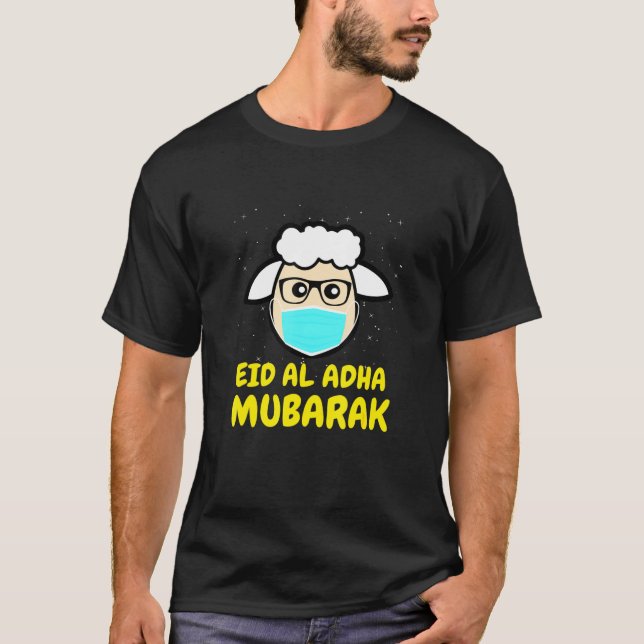 T-shirt Aïd el-Adha Aïd el-Moubarak Masque Mouton Aïd Jour (Devant)