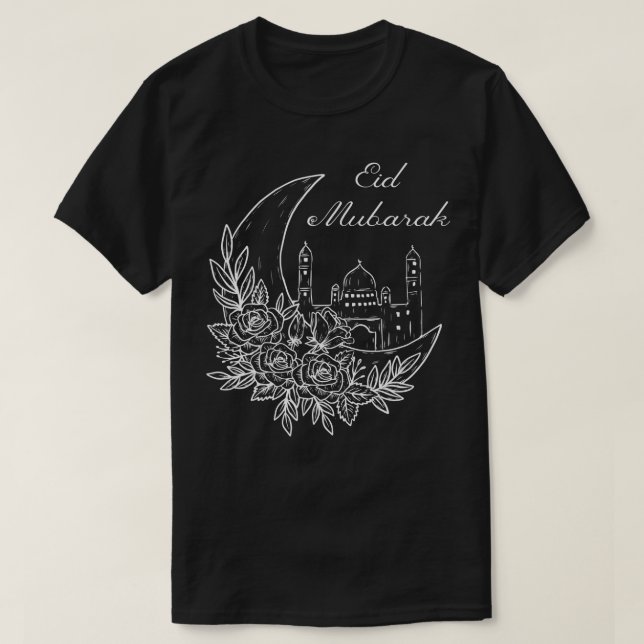 T-shirt Aïd Moubarak fête l'Aïd Al Adha ou l'Aïd Al Fi (Design devant)