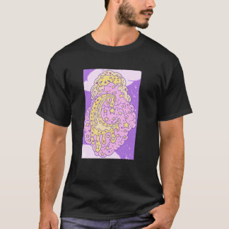 T-shirt Aidadaïsme sans fil Custard Chat qui fond sur un n