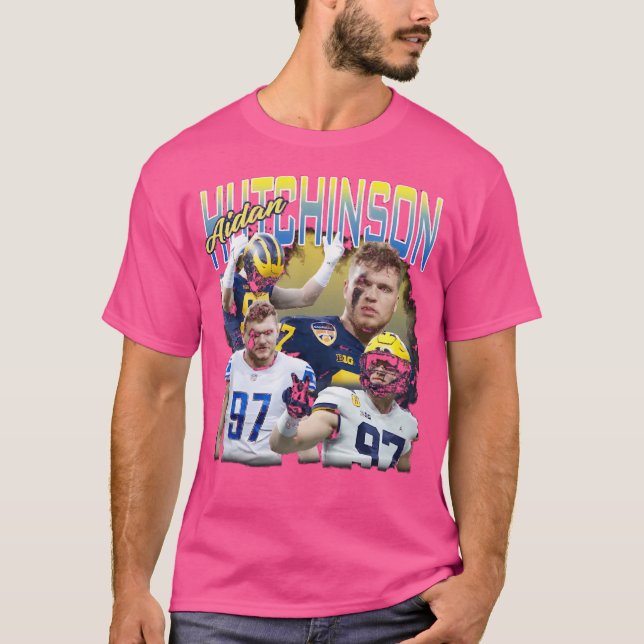 T-shirt Aidan Hutchinson Retro Collage (Devant)
