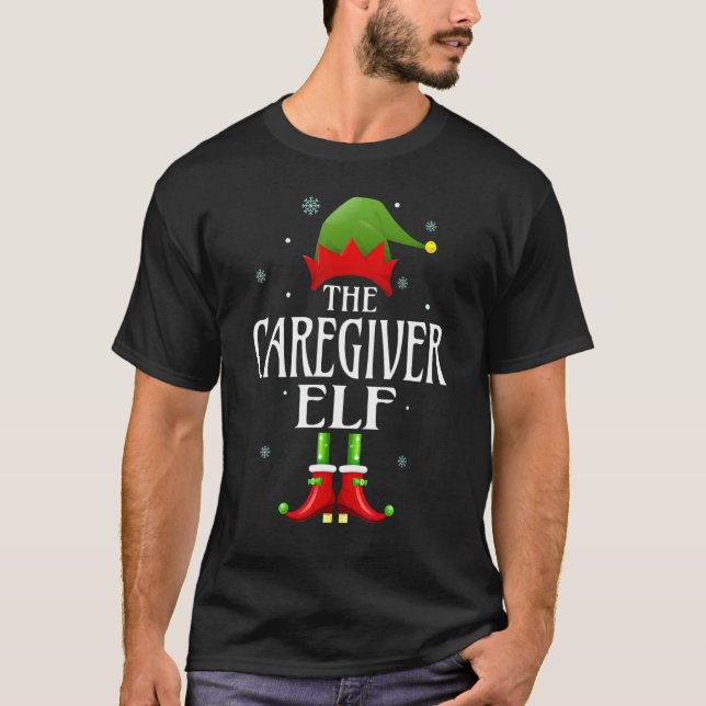 T-shirt Aidant de carrière Elf Xmas drôle Famille correspo (Devant)