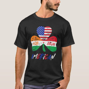 T-shirt Aidant Irish Half Italian American Flag Shamrock H