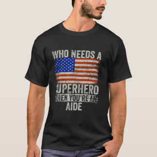 T-shirt Aide Amusante Superhero Tee Vintage Pour Hommes Pa