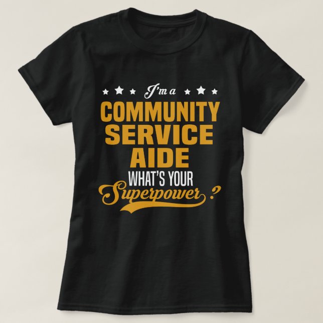 T-shirt Aide au service communautaire (Design devant)