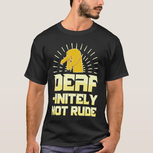T-shirt Aide auditive Fierté sourde ASL langue des signes  (Devant)
