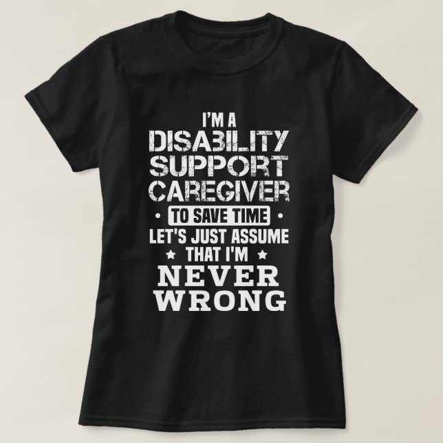 T-shirt Aide aux personnes handicapées (Design devant)