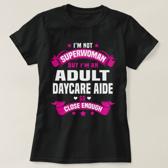 T-shirt Aide de garderie pour adultes (Design devant)