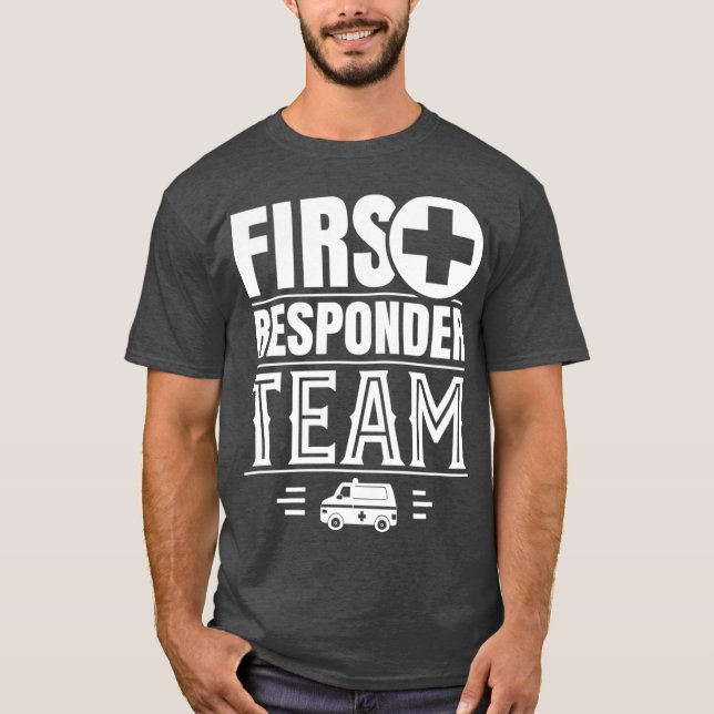 T-shirt Aide d'équipe de première intervention Aide d'urge (Devant)