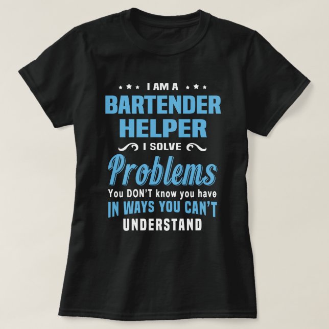 T-shirt Aide du barman (Design devant)