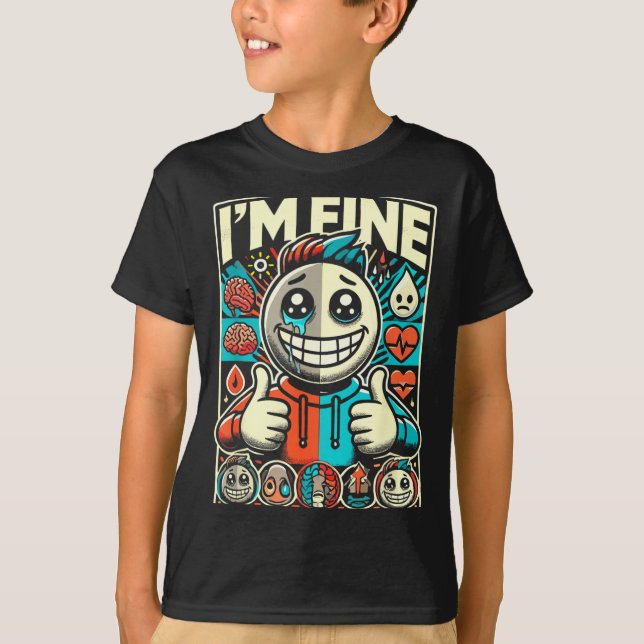 T-shirt Aide fine Dépression Anxiété Santé mentale (Devant)
