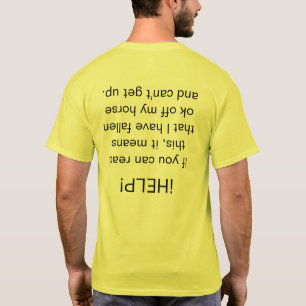 T-shirt "¡AIDE !" Humour équestre à l'envers du cavalier t