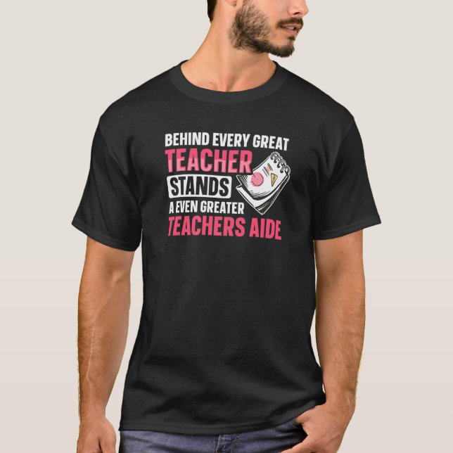 T-shirt Aide pour l'enseignant de retour à l'école pour un (Devant)