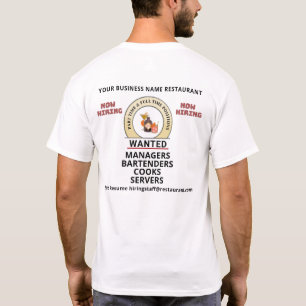 T-shirt Aide Recherché maintenant Embaucher des employés p