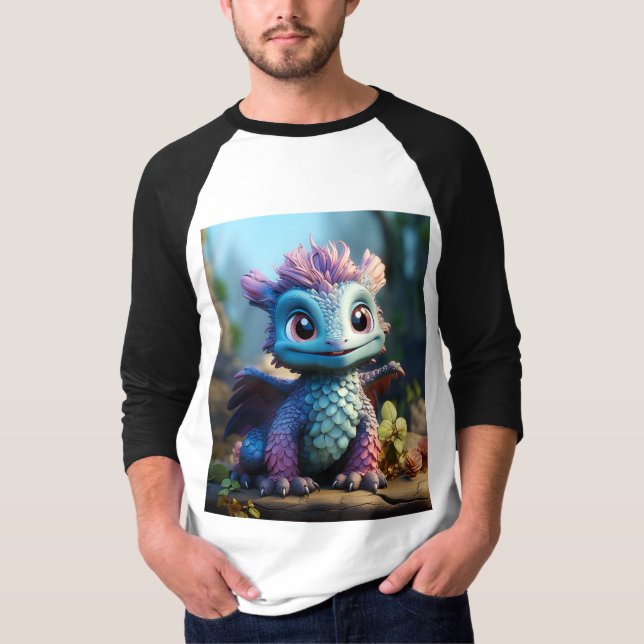 T-shirt Aiden, un dragon lunaire (Devant)