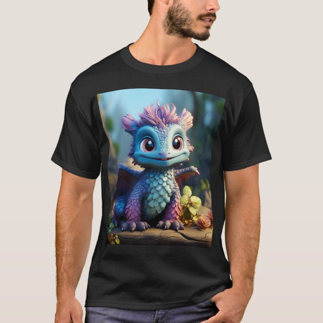 T-shirt Aiden, un dragon lunaire (Devant)