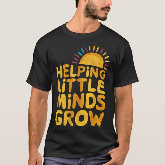 T-shirt Aider les petits esprits à grandir Enseignant Wild (Devant)