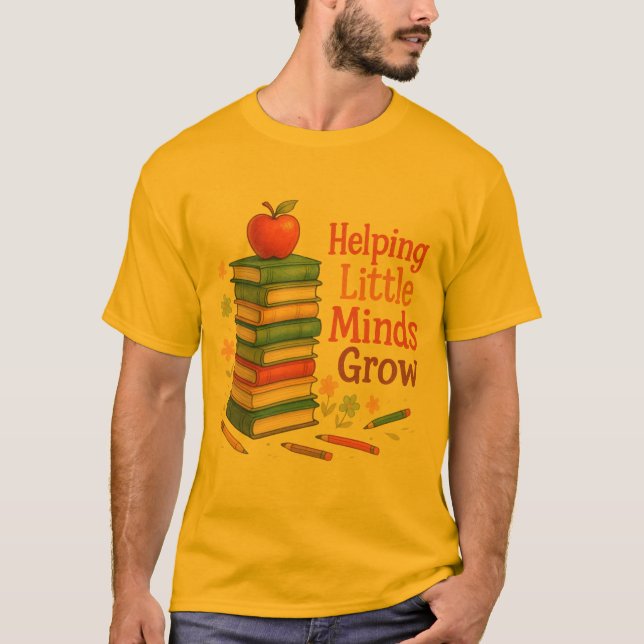 T-shirt « Aider les petits esprits à grandir » - L (Devant)