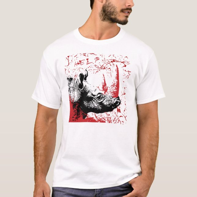T-shirt Aider les rhinocéros (Devant)