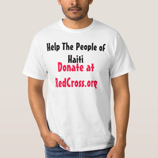 T-shirt Aidez le peuple du Haïti, le donnez chez (Devant)