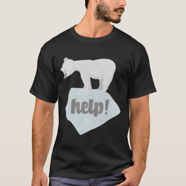 T-shirt Aidez l'ours polaire (Devant)