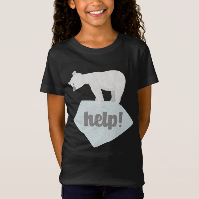 T-Shirt Aidez l'ours polaire (Devant)