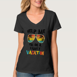 T-shirt Aidez-moi, je suis en vacances en famille Lever de