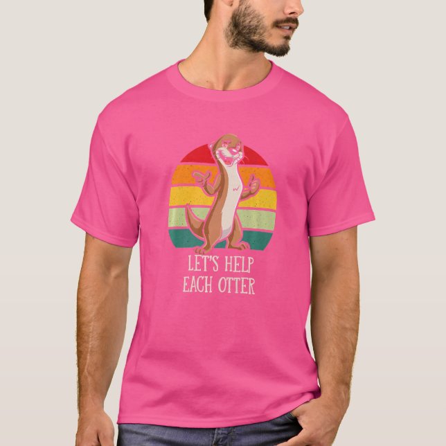 T-shirt Aidons Chaque Otter Positivity Otter Loter Posit (Devant)