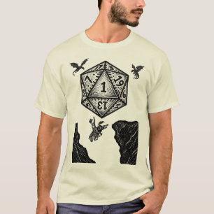 T-shirt Aïe ! Naturel 1 ! Échec au test de Sagesse !