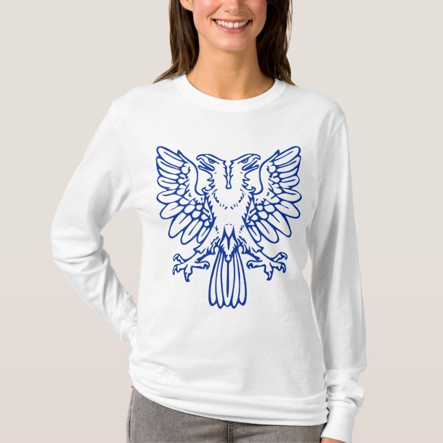 T-shirt Aigle à deux têtes - bleu marine (Devant)