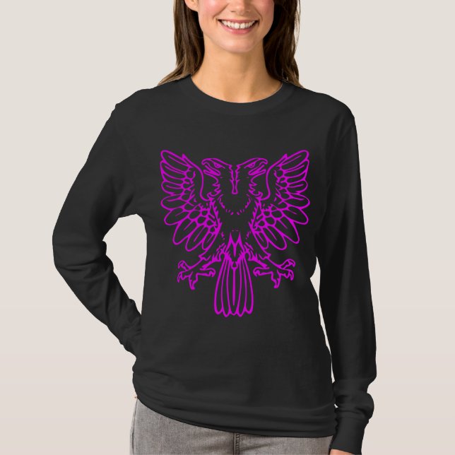 T-shirt Aigle à deux têtes - Magenta (Devant)